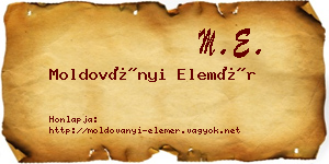 Moldoványi Elemér névjegykártya