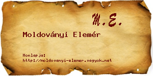 Moldoványi Elemér névjegykártya