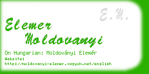 elemer moldovanyi business card