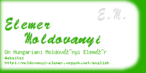 elemer moldovanyi business card